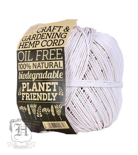 Hemp Gardening Cord - White #100