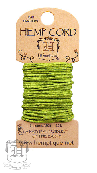 Hemp Cord Mini Card - Lime Green #20