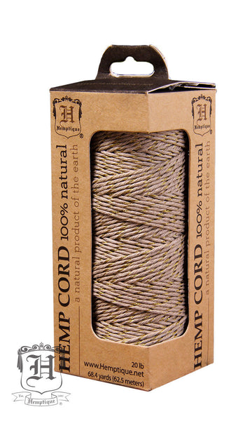 Metallic Hemp Cord - Natural & Gold - Hemptique