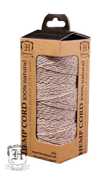 Metallic Hemp Cord - Natural & Silver