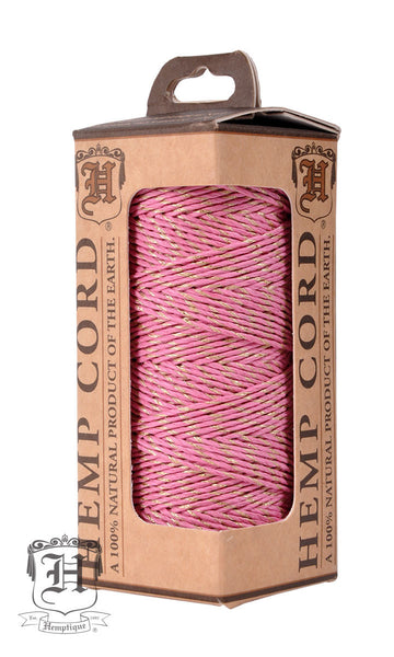 Metallic Hemp Cord - Pink Gold