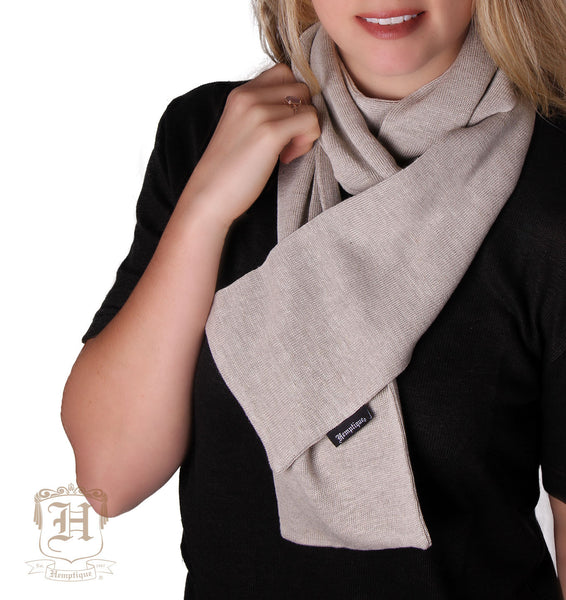 Classic Hemp Knit Scarf - Natural - Hemptique