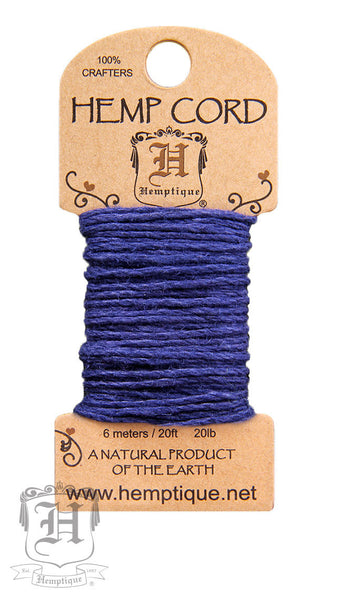 Hemp Cord Mini Card - Navy #20
