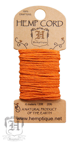 Hemp Cord Mini Card - Orange #20 - Hemptique