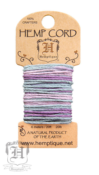 Hemp Cord Mini Card Variegated - Pastel #20